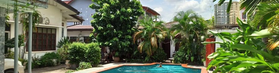 Swimming pool in a 20-room guesthouse in Vientiane